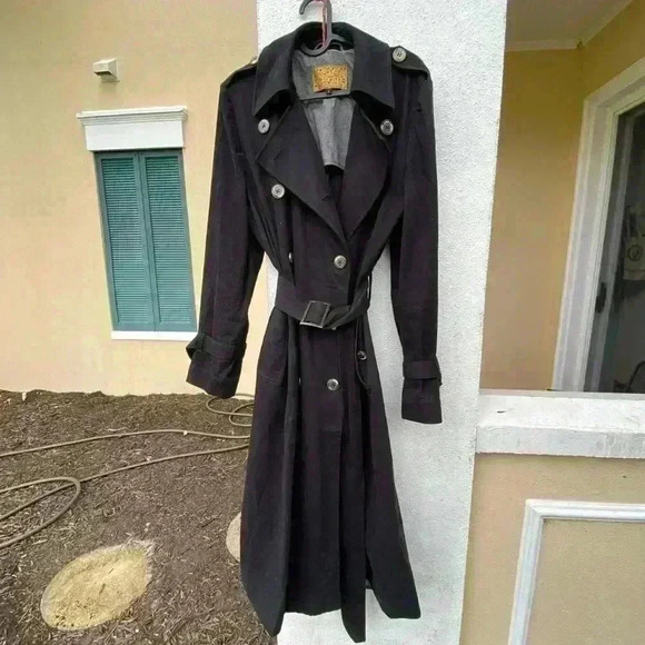 Lena Hoschek coat black 50s winter jacket L - Picture 2 of 6